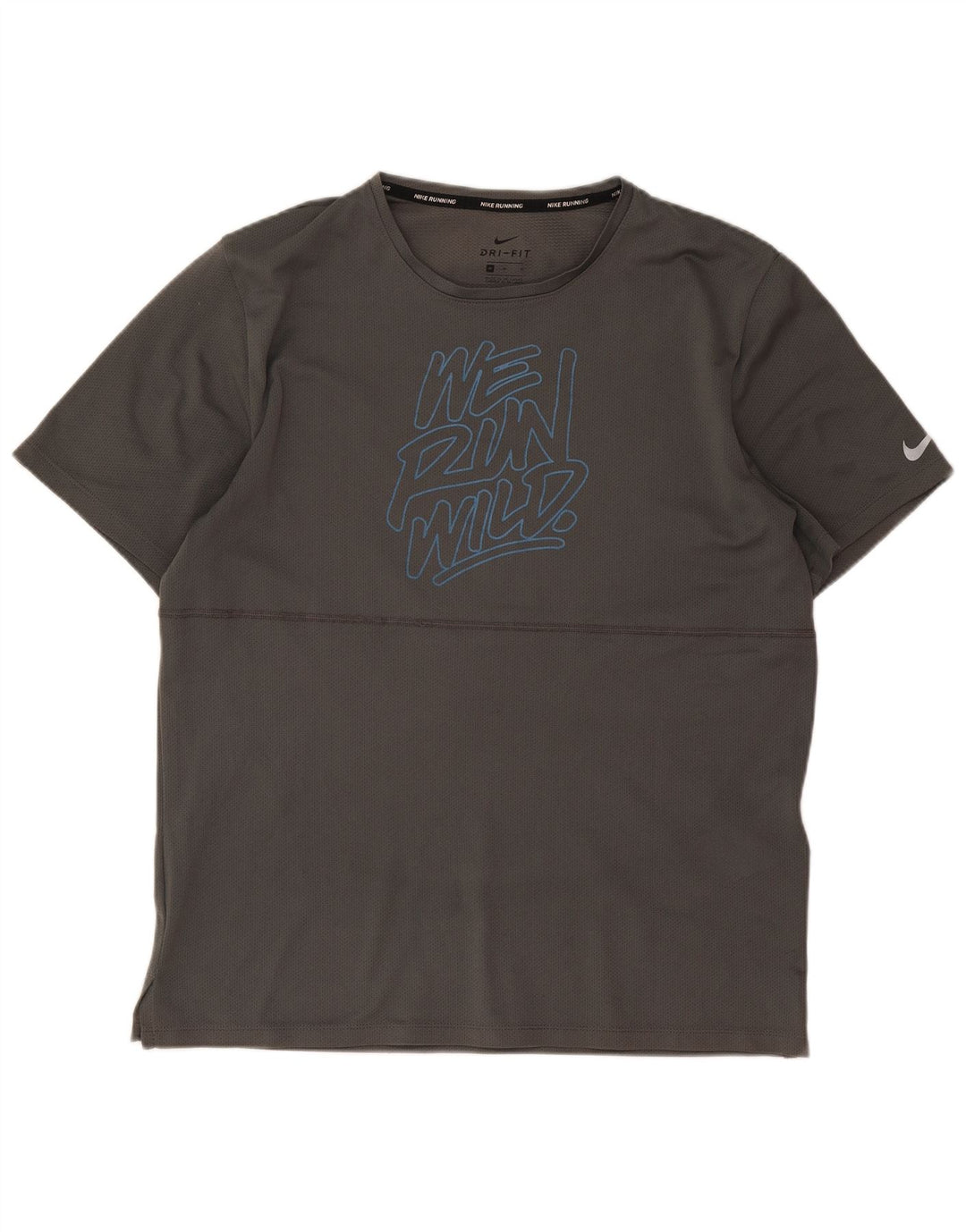 Męski T-shirt z grafiką Nike Dri Fit, średnioszary, poliestrowy
