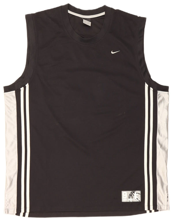 Męska kamizelka Nike Parker Graphic Top UK 45/47 XL Czarny poliester z blokami kolorów