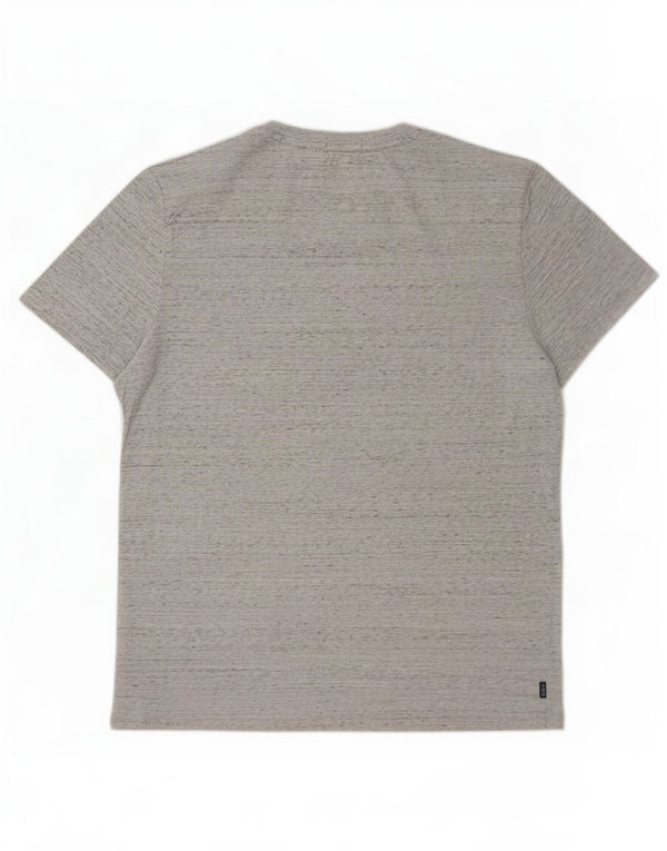 Superdry Mens T-Shirt Top XL Grey Flecked Cotton