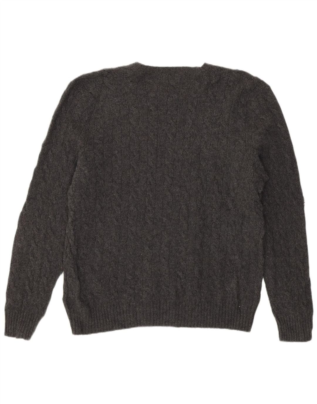 Polo Ralph Lauren Męski sweter z okrągłym dekoltem XL, szara wełna