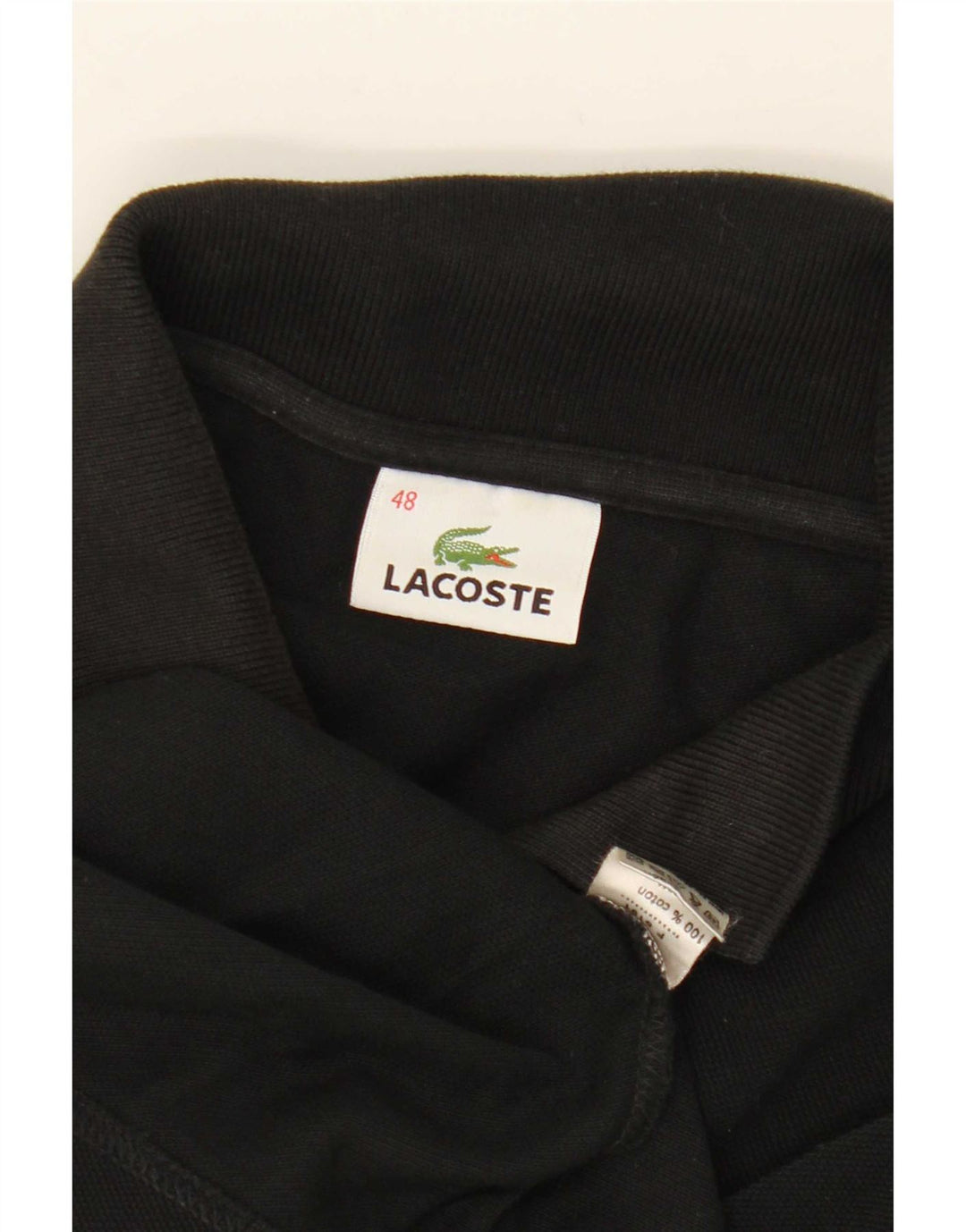 Damska koszulka polo Lacoste bez rękawów, rozmiar 48 XL, czarna