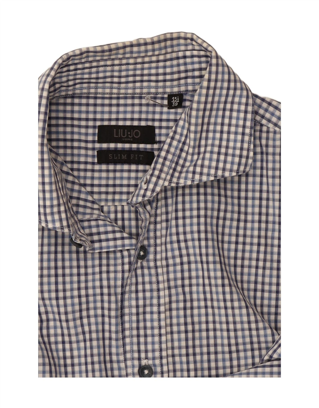 Koszula męska Liu Jo Slim Fit rozmiar 39 15 1/2 Średni granatowy w kratkę