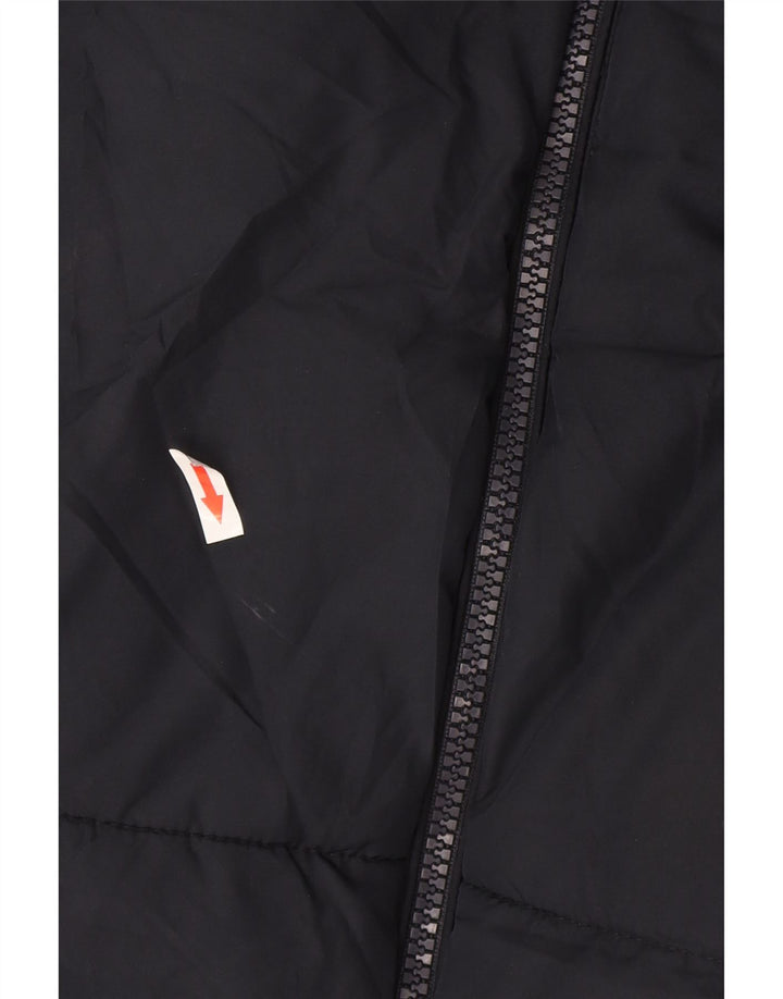 Damska, oversize'owa, wyściełana kurtka z kapturem, oversize'owa, Zara UK 6 XS, granatowa, poliestrowa