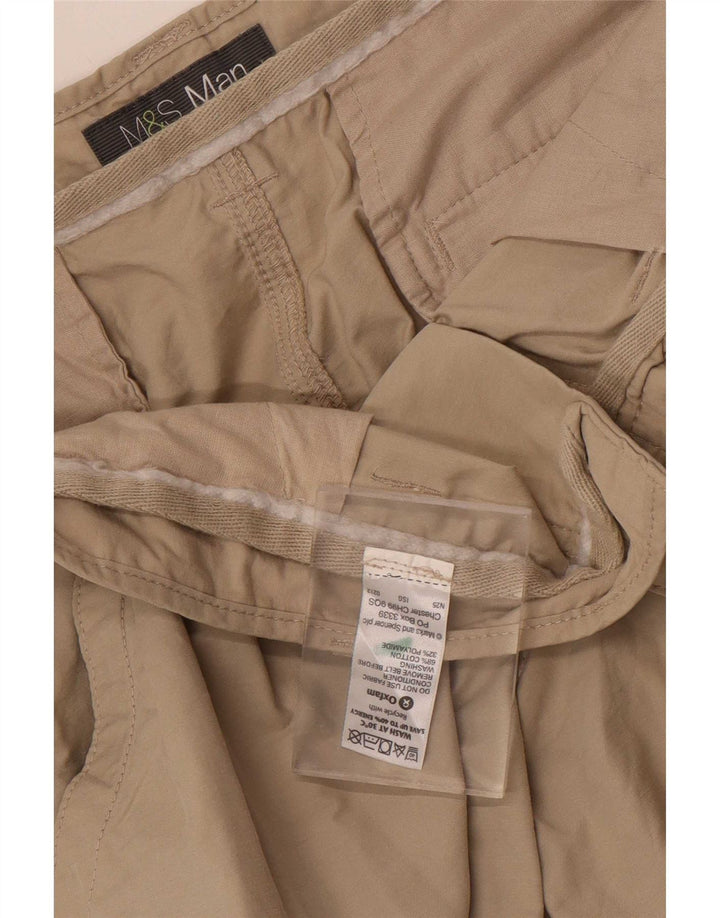 Męskie spodenki cargo Marks & Spencer W38 XL, beżowa, bawełniana