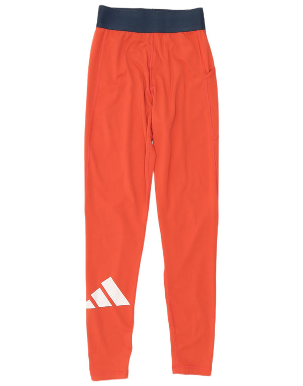 Damskie legginsy Adidas Graphic UK 4/6 XS Czerwone poliestrowe