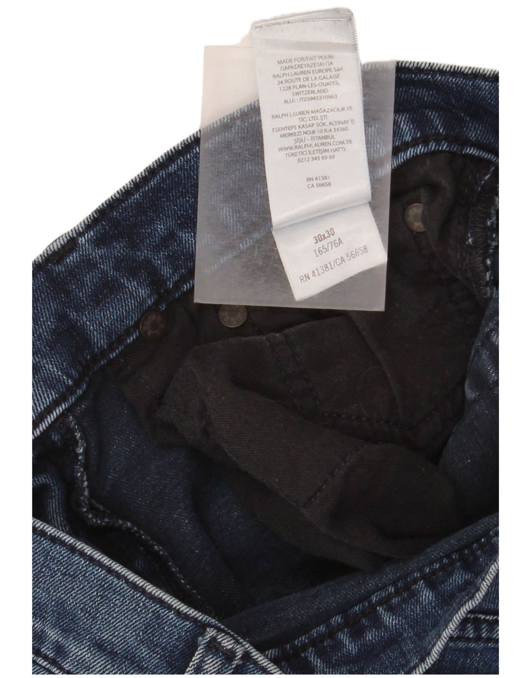 Męskie jeansy slim fit Ralph Lauren W30 L30 Niebieskie bawełniane