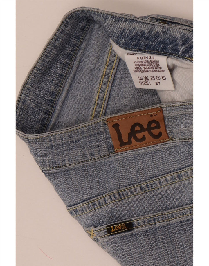 Damskie jeansy Lee Capri W27 L19 Niebieskie bawełniane