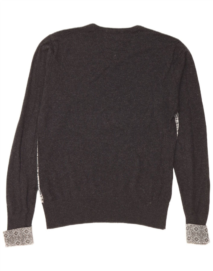 Sweter damski GUESS BY MARCIANO z dekoltem w kształcie litery V, UK 10, w małą czarną kratkę