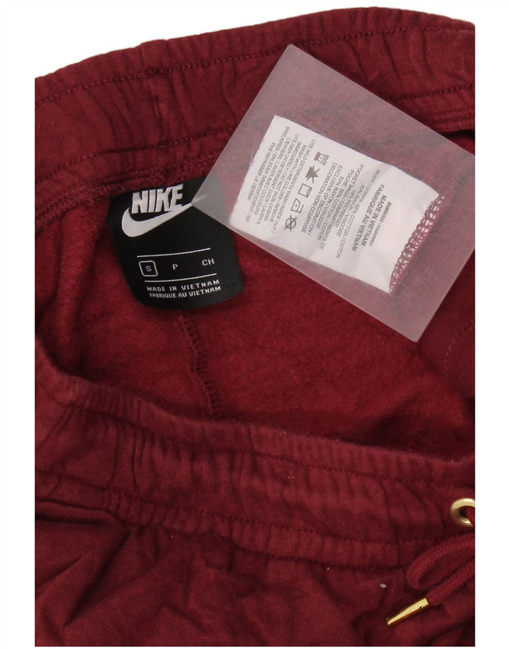 Damskie spodnie dresowe NIKE z grafiką Joggers UK 10 Małe, bordowe, bawełniane
