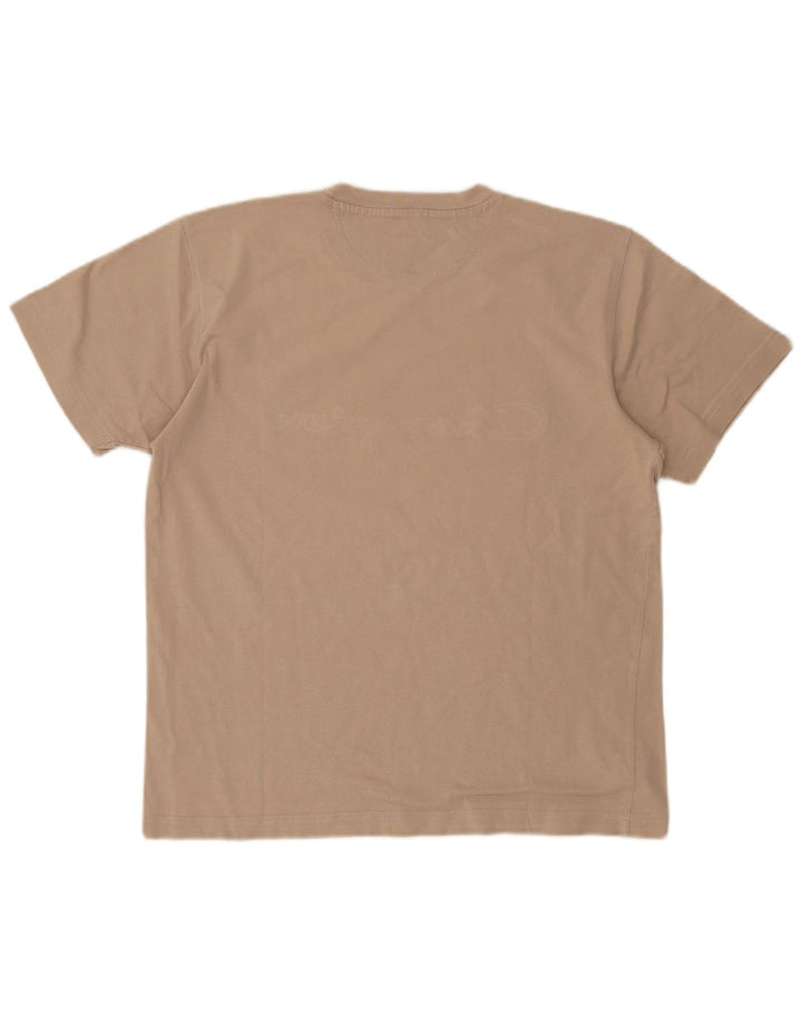 Męski T-shirt Champion z grafiką, mały, beżowy