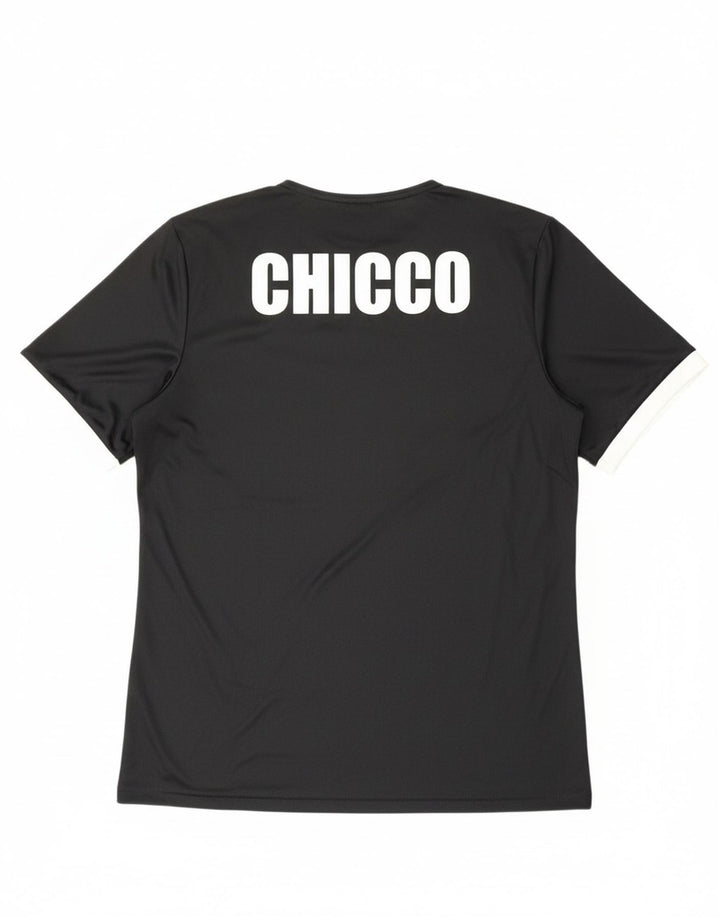 ADIDAS Mens Climalite Graphic T-Shirt Top Large Black Polyester