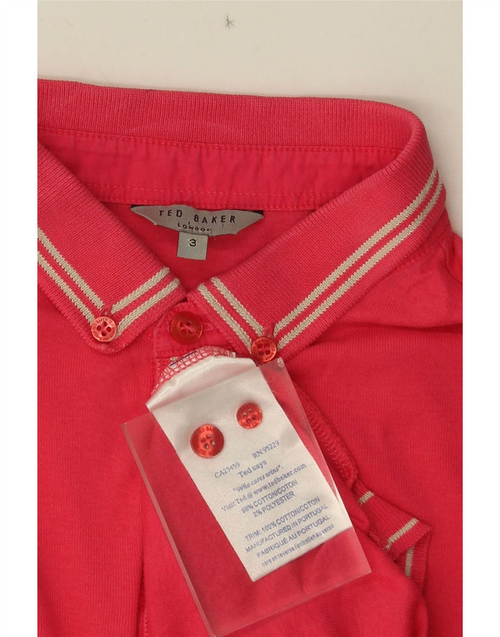 Męski sweter polo Ted Baker, rozmiar 3, średnie różowe paski