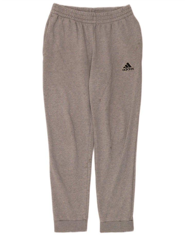 Męskie spodnie dresowe Adidas, średnioszare, bawełniane