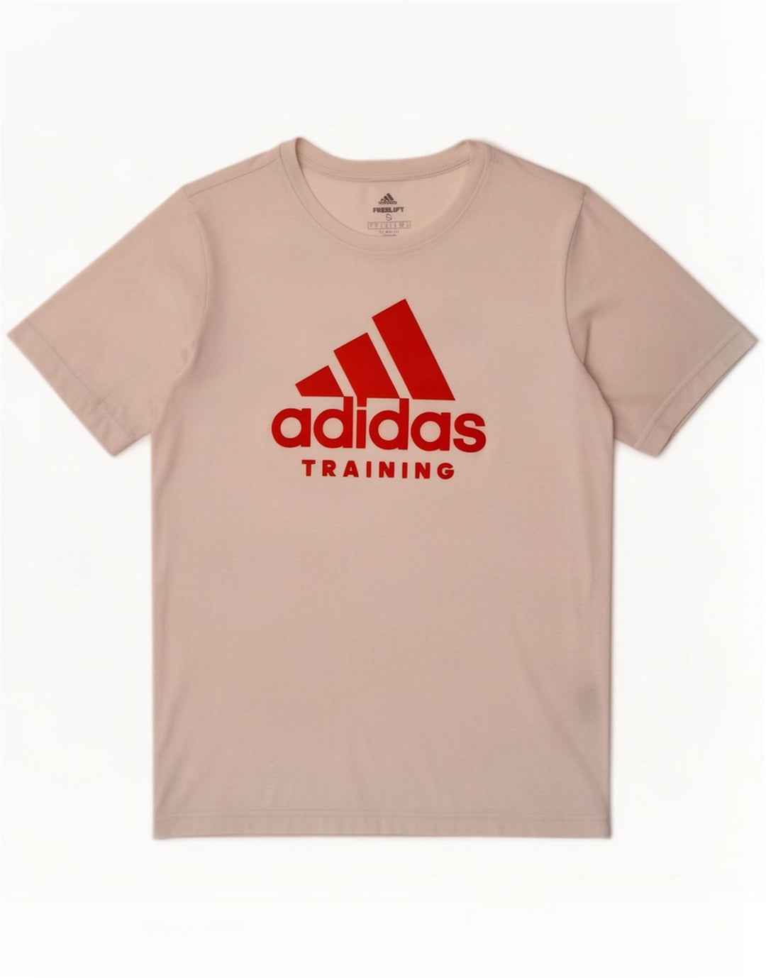 Adidas Męska koszulka z grafiką Climalite Top, mała, biała, poliestrowa