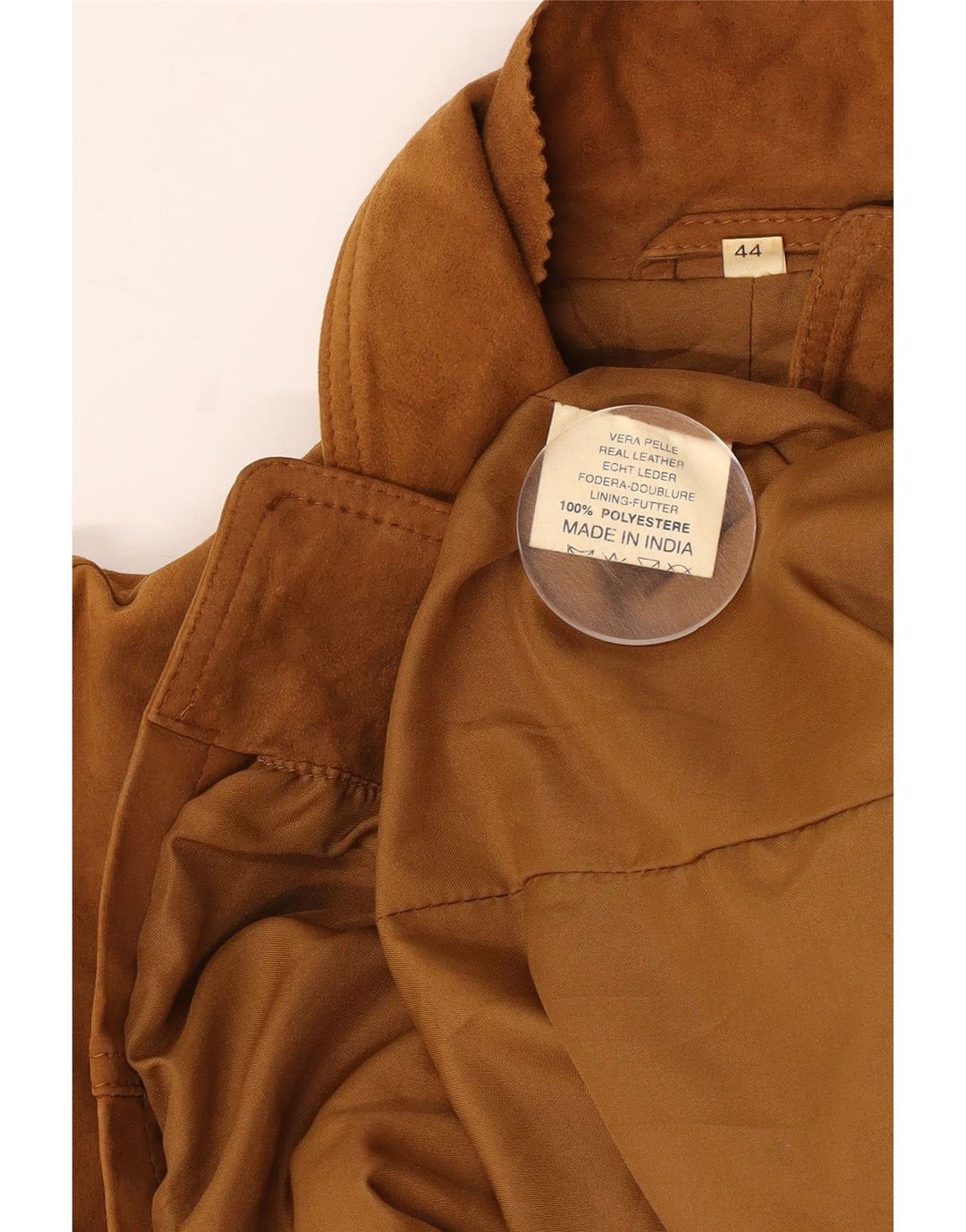 Damska kurtka zamszowa w stylu vintage IT 44 Średniobrązowa skóra