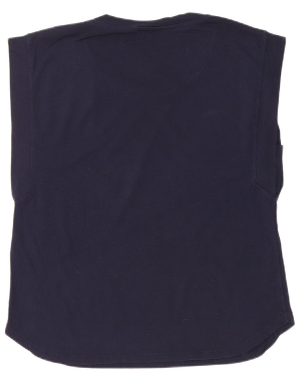 Top damski Benetton UK 12, średni granatowy, bawełniany