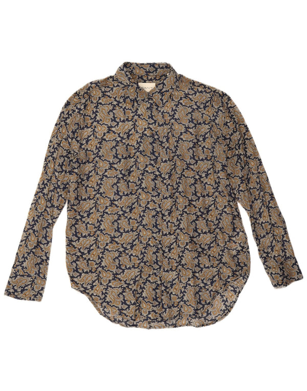 Damska koszula oversize Gant UK 8, mała, granatowa, bawełniana paisley