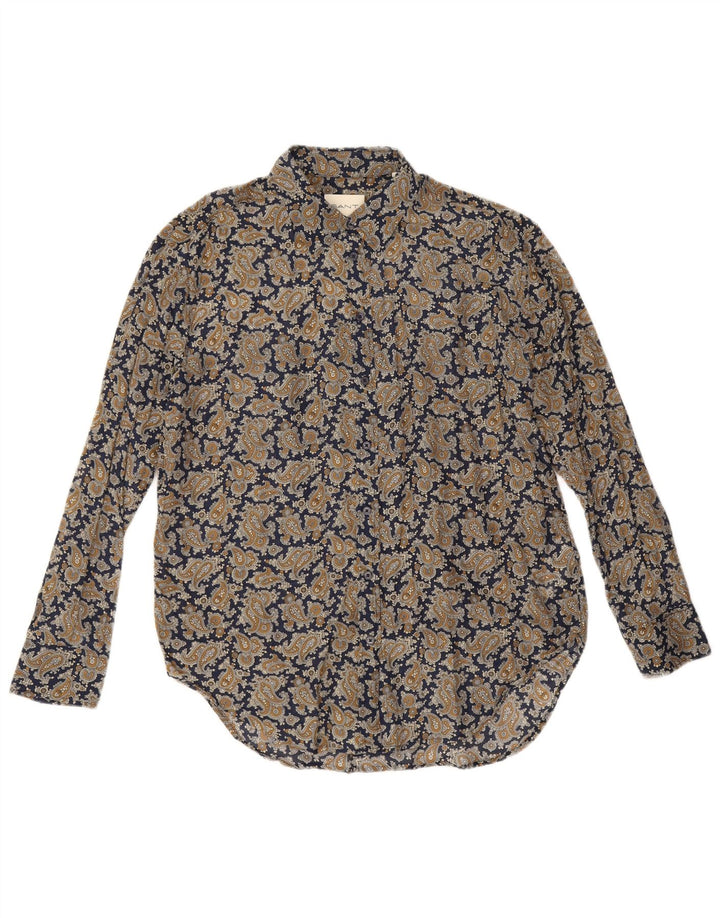 Damska koszula oversize Gant UK 8, mała, granatowa, bawełniana paisley