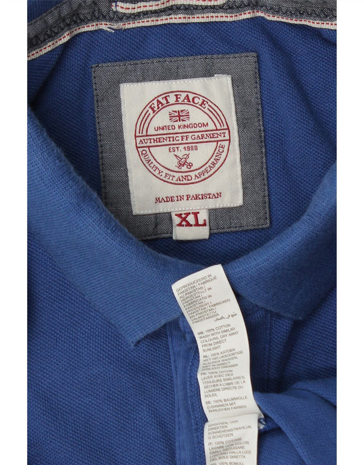 Męska koszulka polo Fat Face XL, niebieska, bawełniana