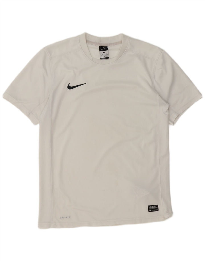 Męski T-shirt Nike Dri Fit Top, średni biały poliester