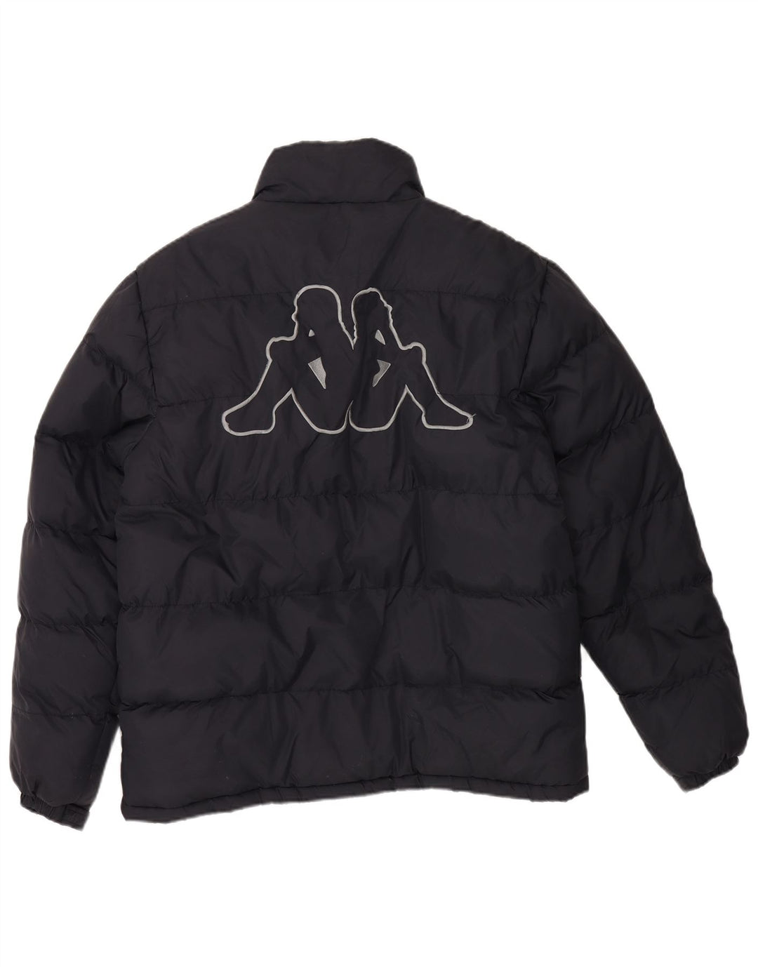 Męska ocieplana kurtka KAPPA Graphic UK 40, duża, granatowa, poliester