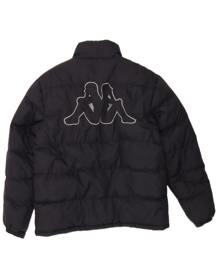 Męska ocieplana kurtka KAPPA Graphic UK 40, duża, granatowa, poliester