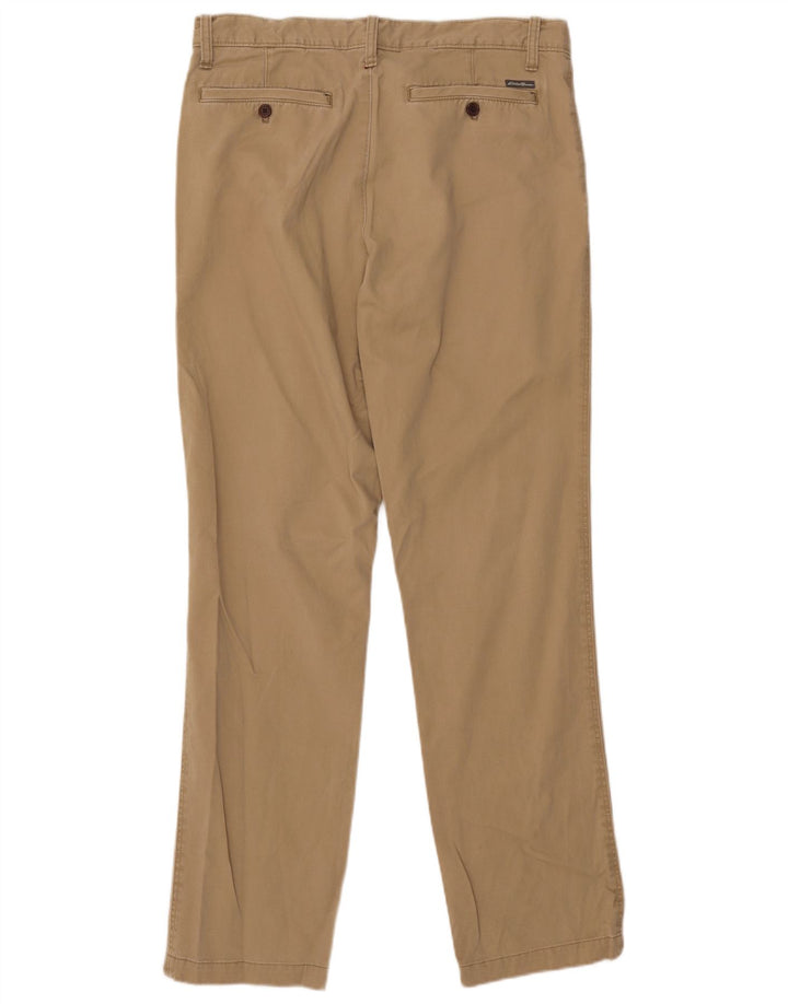 Spodnie męskie typu slim chino EDDIE BAUER W34 L34 beżowa bawełna