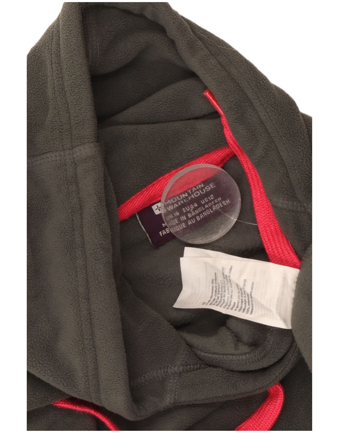 Damski sweter polarowy z kapturem Mountain Warehouse UK 16, duży, szary poliester