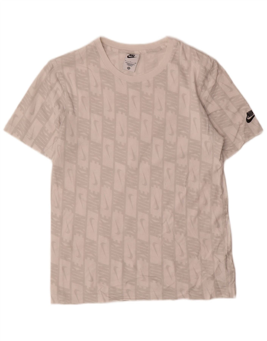 Męski T-shirt z grafiką Nike, mały, biały, bawełniany