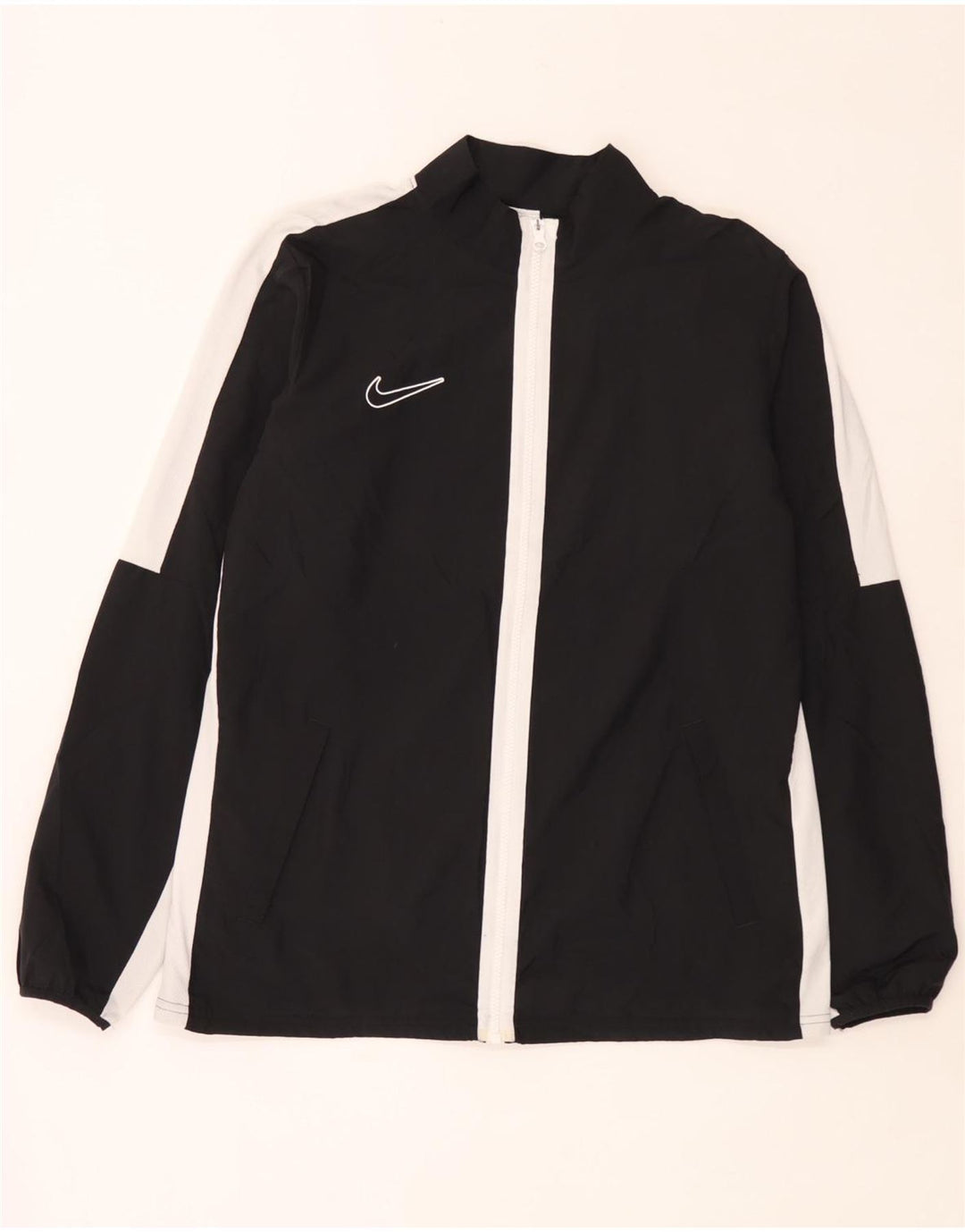 Męska kurtka dresowa Nike Dri Fit, duży, czarny poliester z blokami kolorów