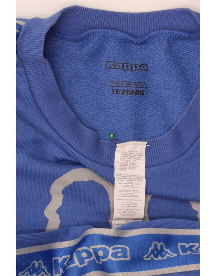 Damska bluza Kappa Tezenis Crop Graphic Jumper UK 14 Średni niebieski