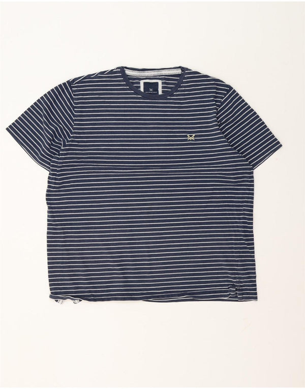 Crew Clothing Męski T-shirt Top XL Granatowy, bawełniany w paski
