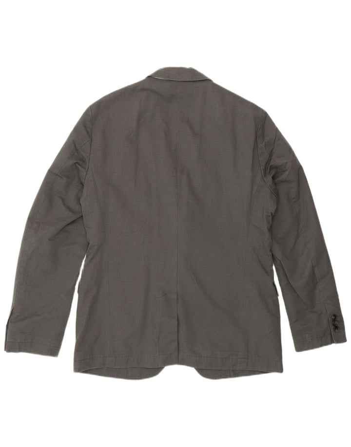 Męska marynarka zapinana na 2 guziki Hugo Boss EU 48 Średnioszara bawełna