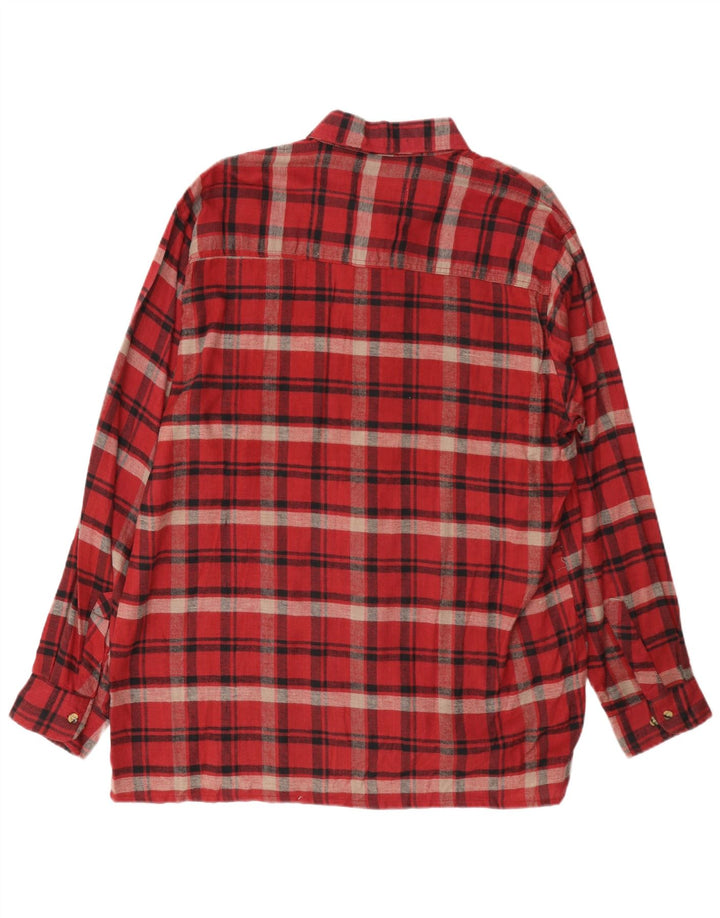 Męska koszula flanelowa Nathan Jones XL, bawełniana w czerwoną kratę