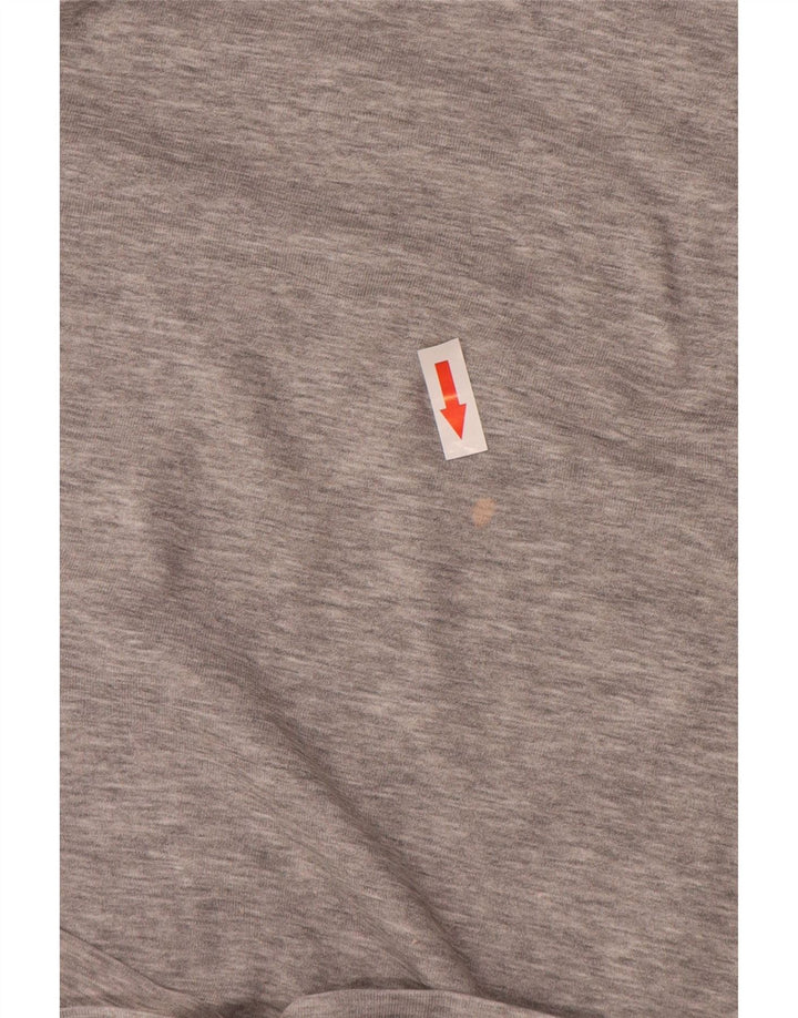 Męski T-shirt z grafiką Nike, mały, szary, bawełniany