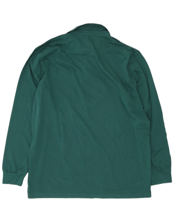 Męska koszulka polo Harmont & Blaine z długim rękawem i regularnym krojem, 3XL, zielona bawełna
