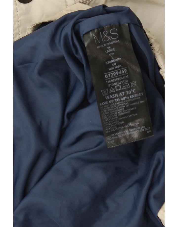 Męska kurtka użytkowa Marks & Spencer UK 40, duża, beżowa, bawełniana