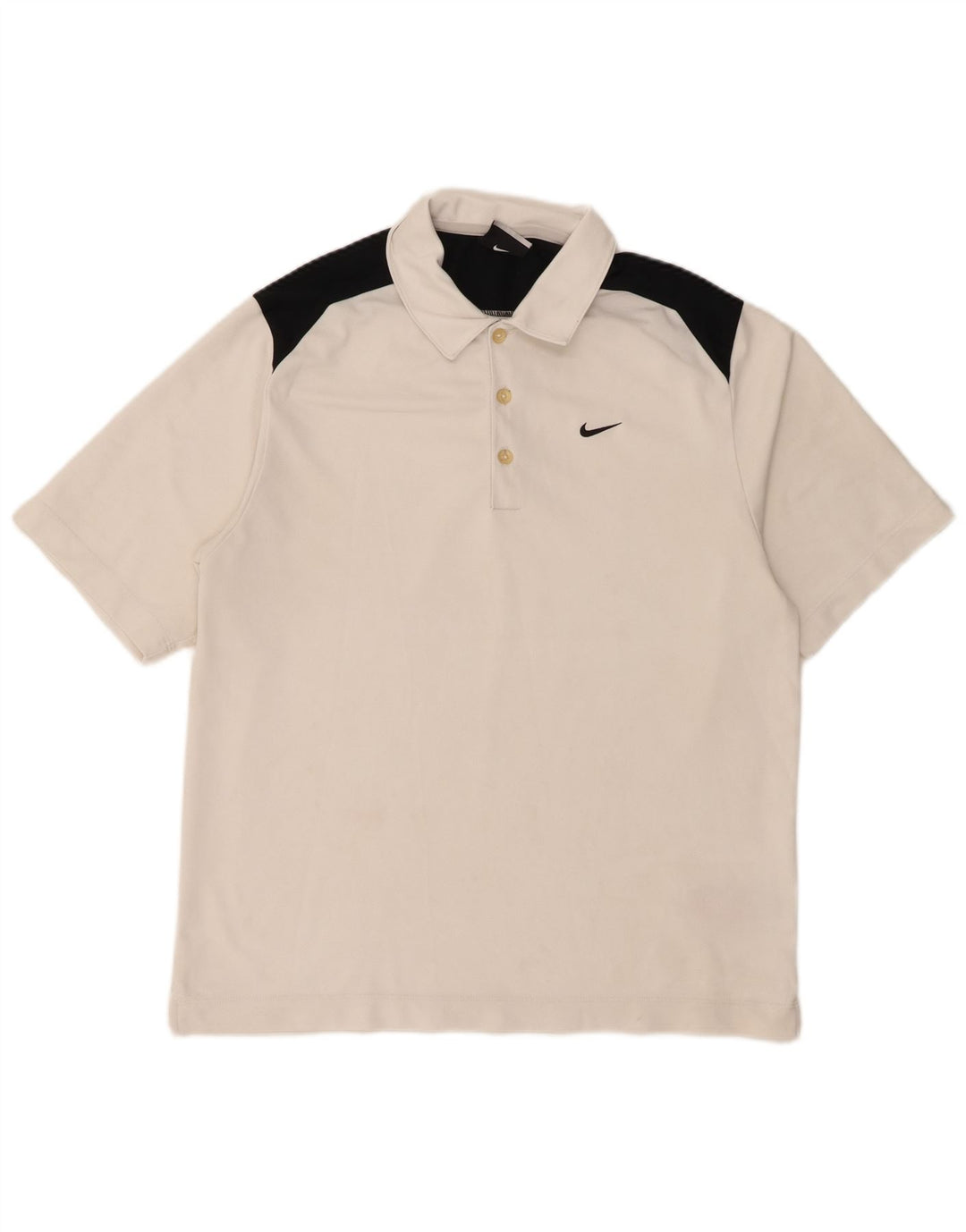 Męska koszulka polo Nike UK 38/41 Poliester w kolorze średniej bieli