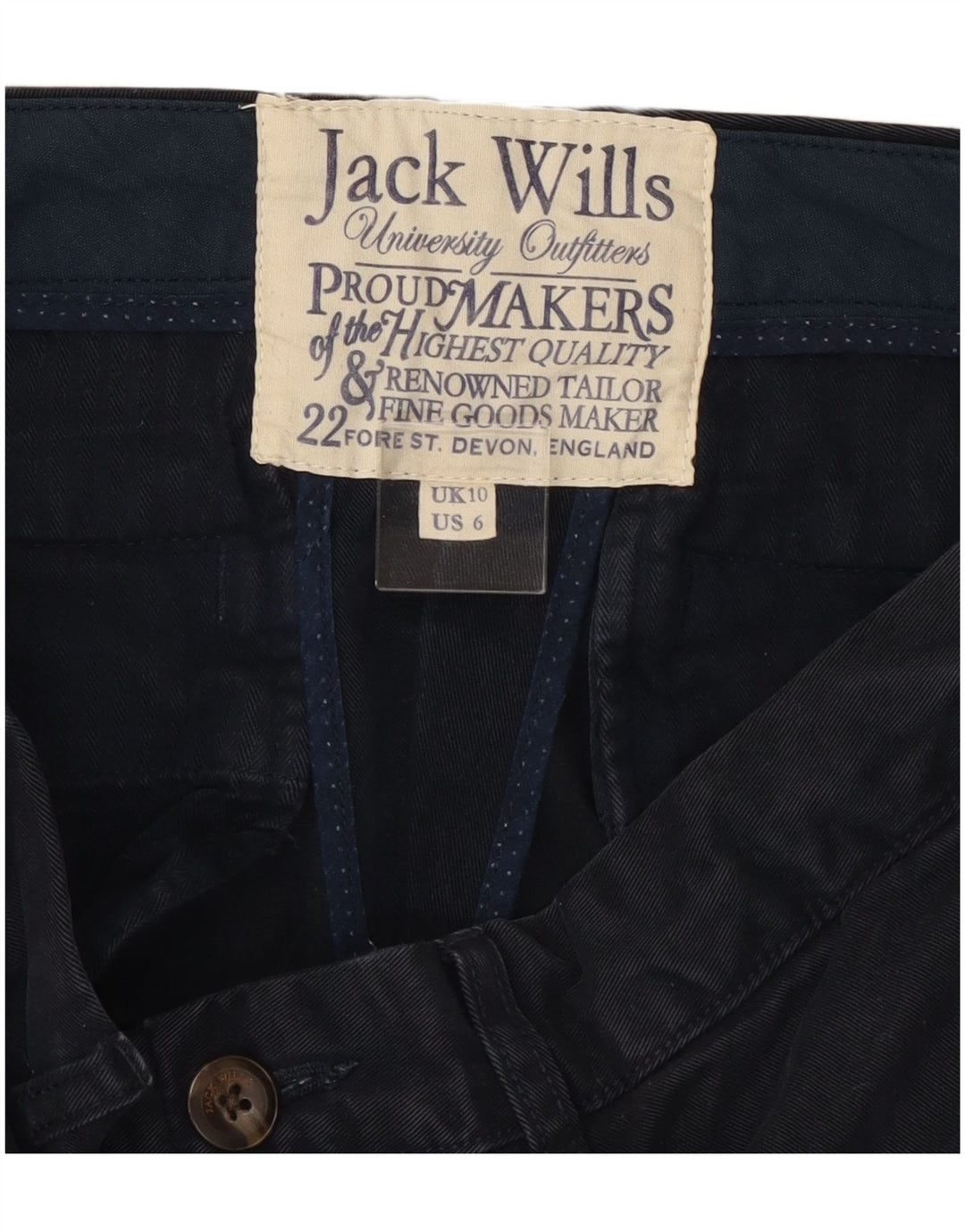 Spodnie damskie Jack Wills UK 10 Small W32 granatowe