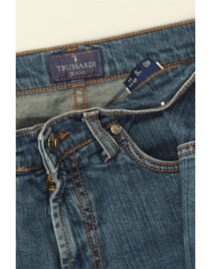 TRUSSARDI Womens Straight Jeans W24 L29  Blue Cotton Vintage Trussardi and Second-Hand Trussardi from Messina Hembry 