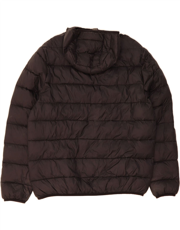 CHAMPION Mens Hooded Padded Jacket UK 44 2XL Black Polyamide Vintage Champion and Second-Hand Champion from Messina Hembry 