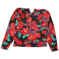 Sweter damski w stylu vintage z okrągłym dekoltem UK 12 Średni wielobarwny kwiatowy