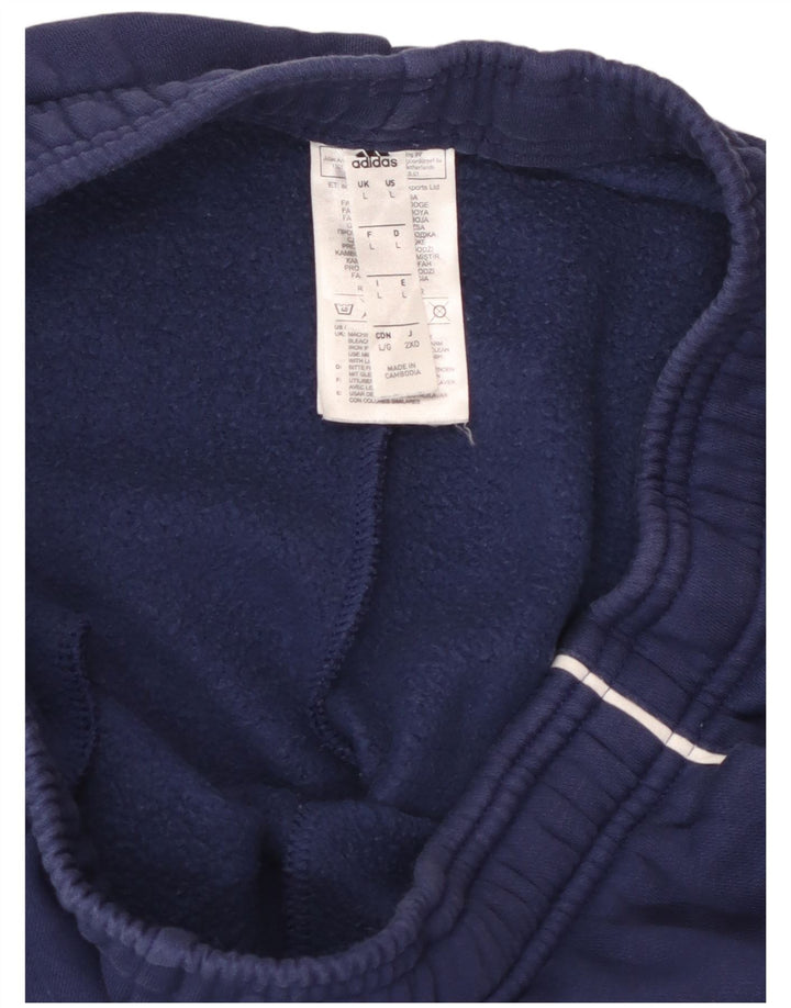 Męskie spodnie dresowe ADIDAS Joggery, duże, granatowe, bawełniane