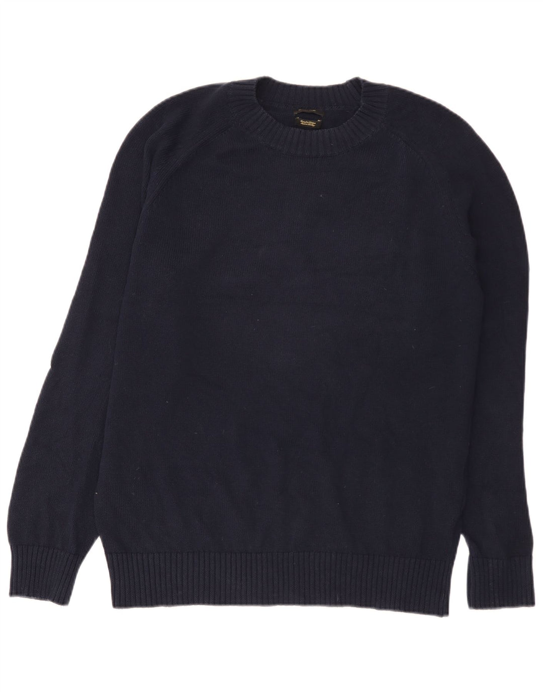 Męski sweter z okrągłym dekoltem Massimo Dutti, średni granatowy