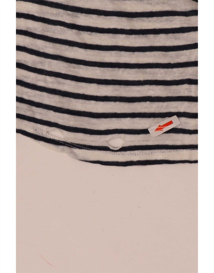 T-shirt damski Massimo Dutti Top UK 14 w średnie białe paski