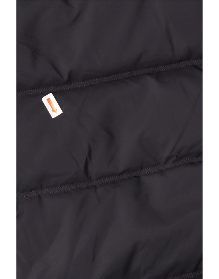 Damski ocieplany płaszcz z kapturem TOMMY HILFIGER UK 10, mały, granatowy, poliester