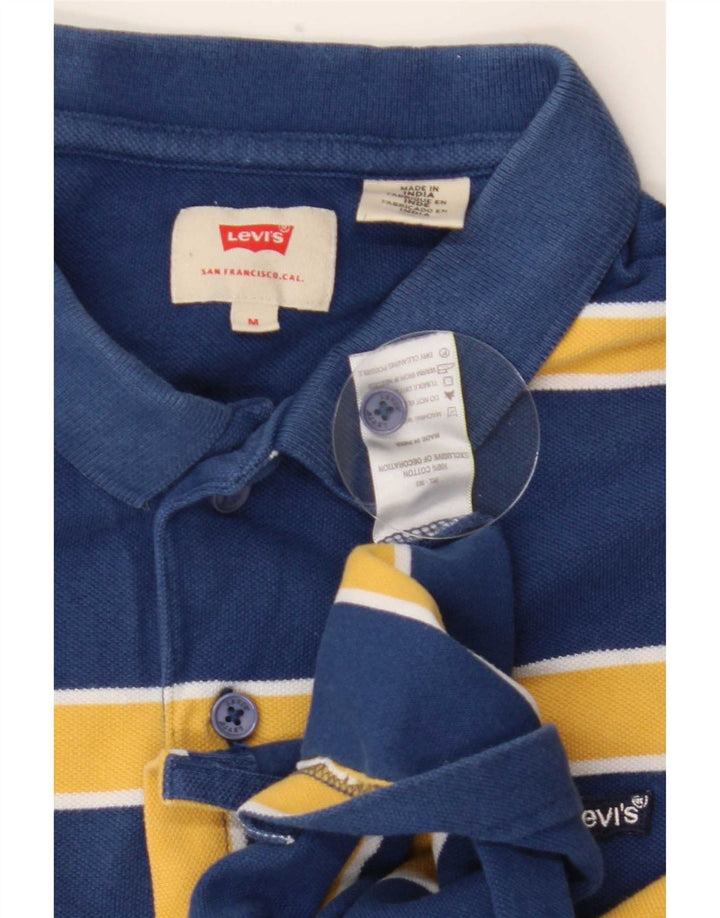 Męska koszulka polo Levi's, średnia, granatowa, bawełniana w paski