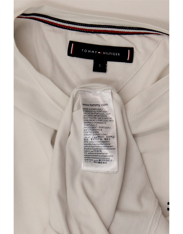 T-shirt męski TOMMY HILFIGER, mały, biały, bawełniany