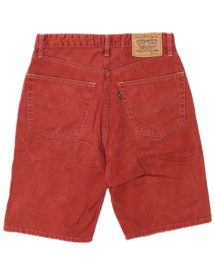 Męskie spodenki jeansowe LEVI'S 476 W31 Średnio czerwone, bawełniane