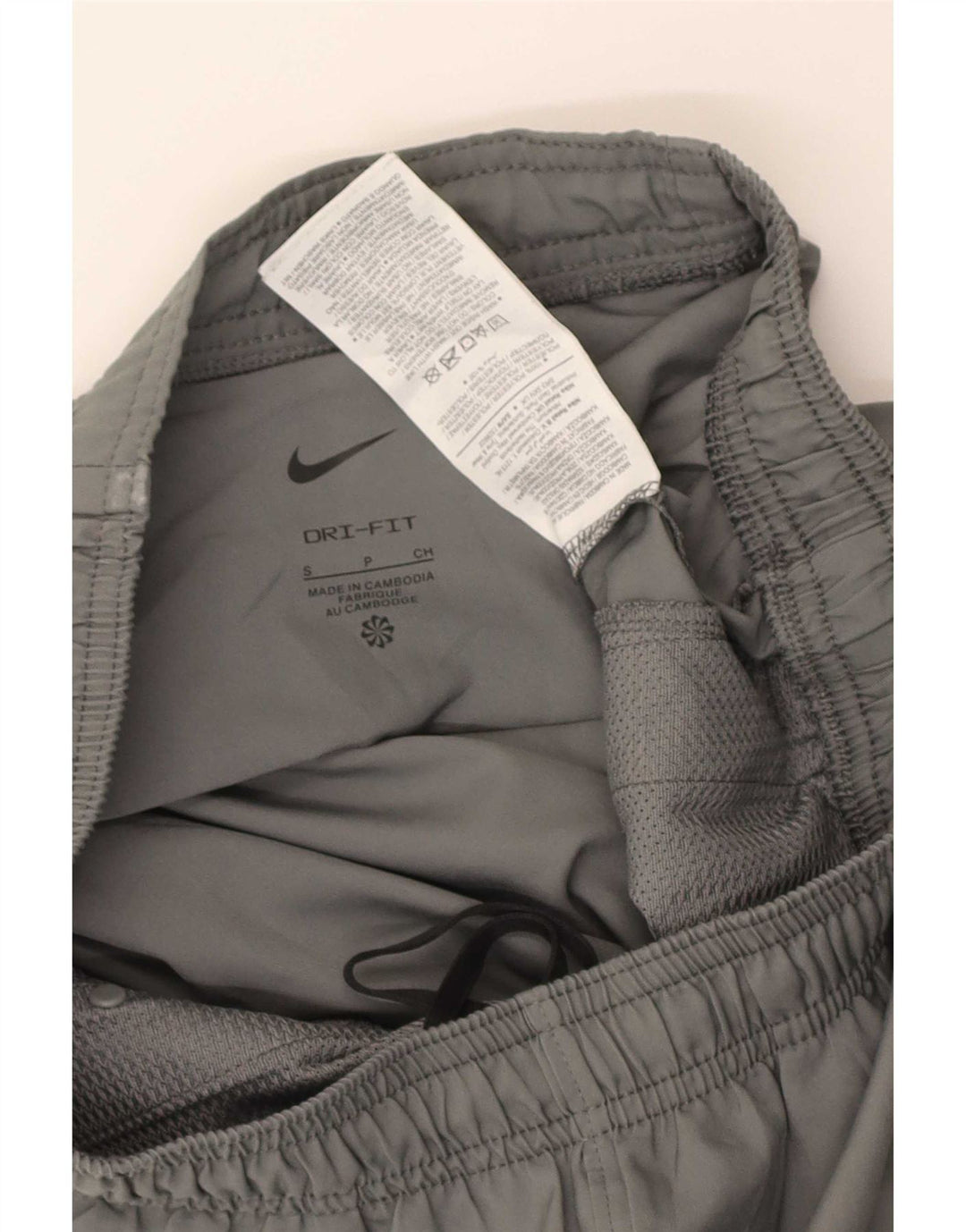 Męskie spodnie dresowe Nike Dri Fit, małe, szare, poliestrowe